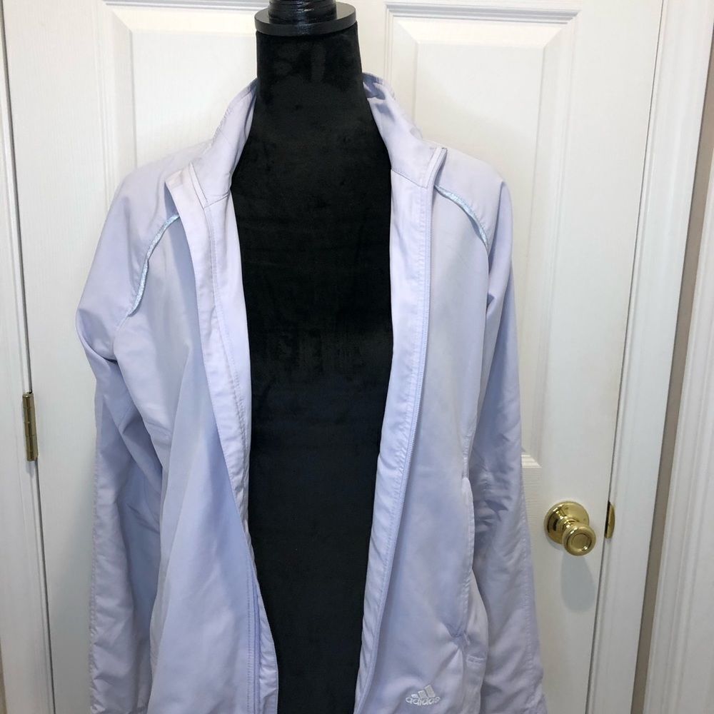 Adidas lavender light weight mesh lined jacket - Picture 5 of 13